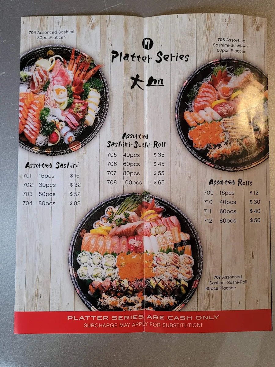 Menu, AiSushi Markham