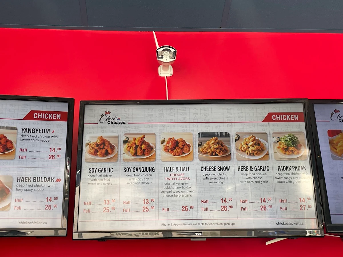 Menu, Chicko Chicken (Market Crossing)