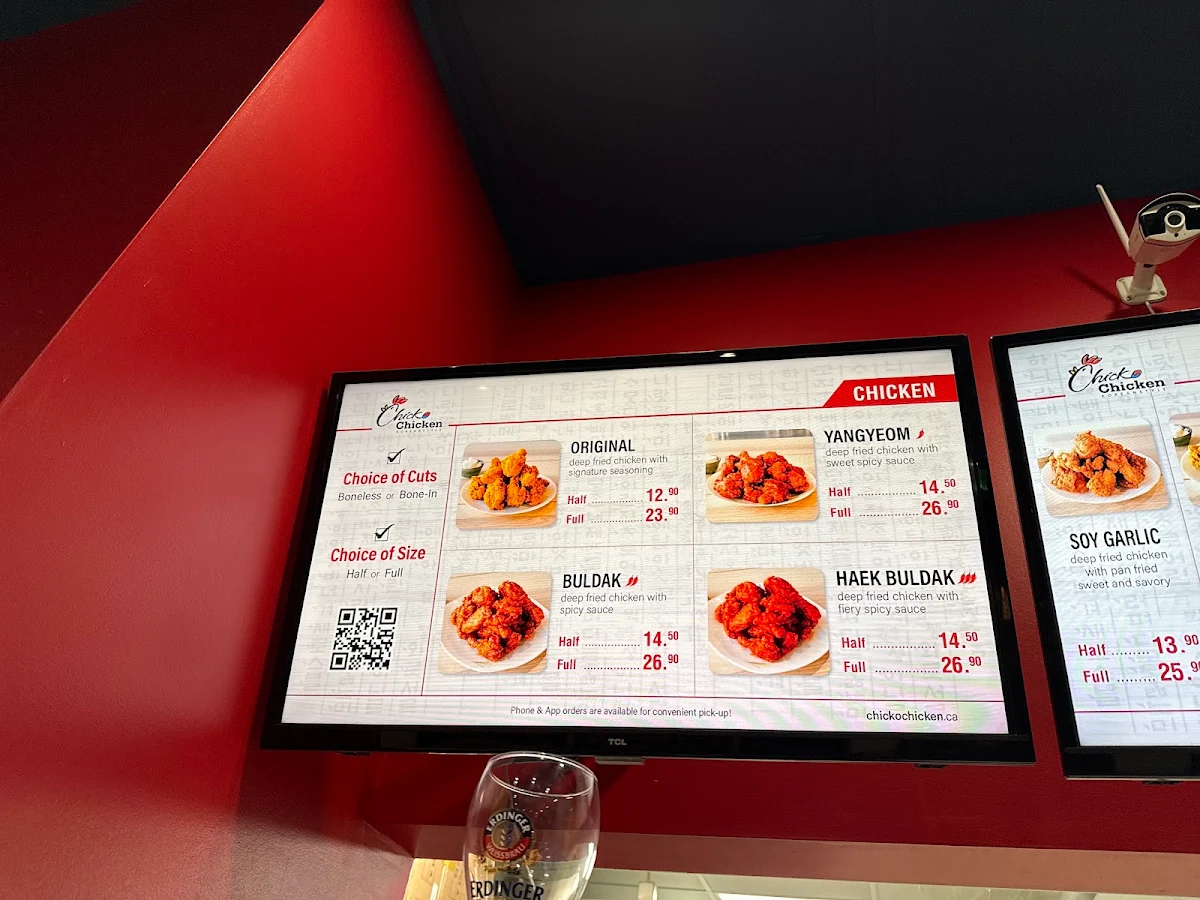 Menu, Chicko Chicken (Market Crossing)