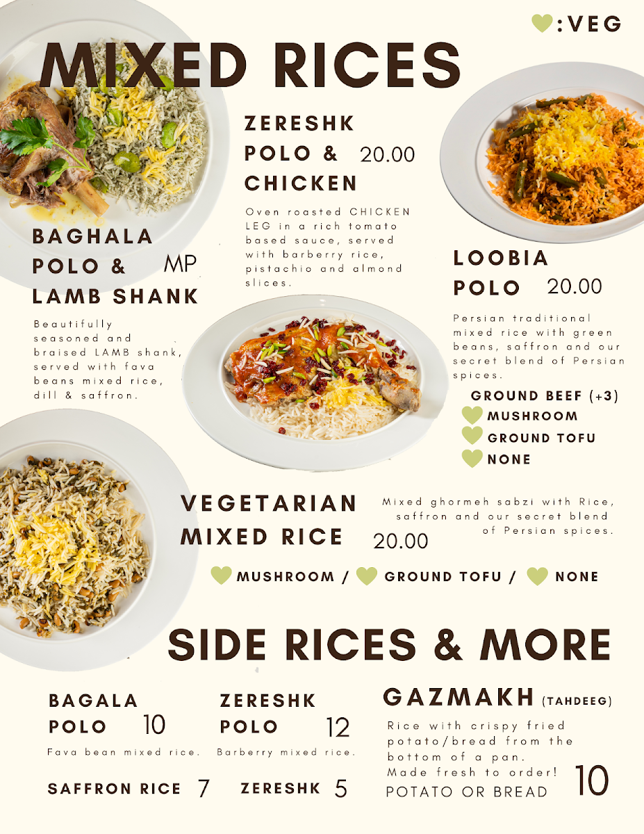 Menu, Herby Restaurant