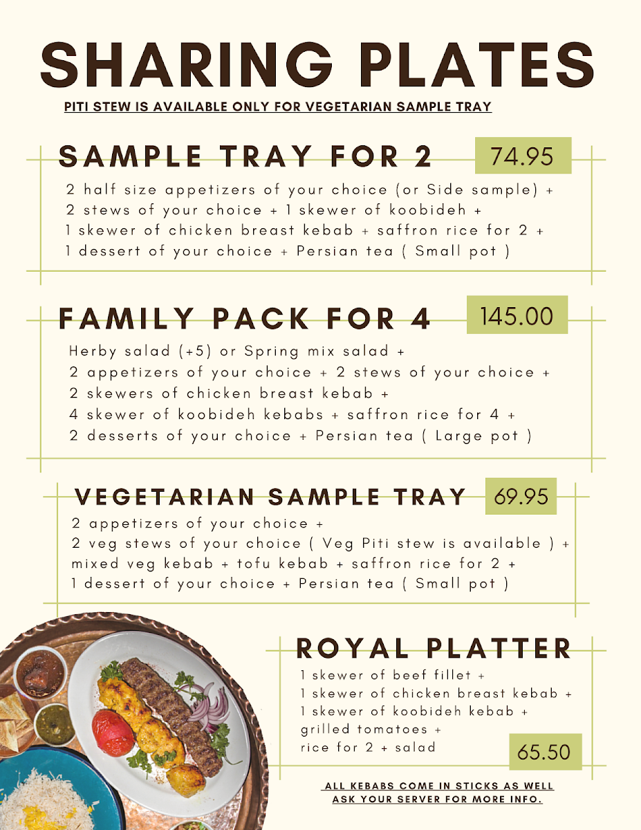 Menu, Herby Restaurant