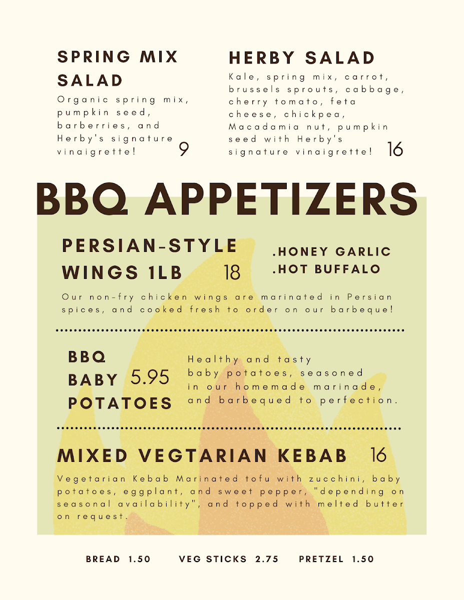 Menu, Herby Restaurant