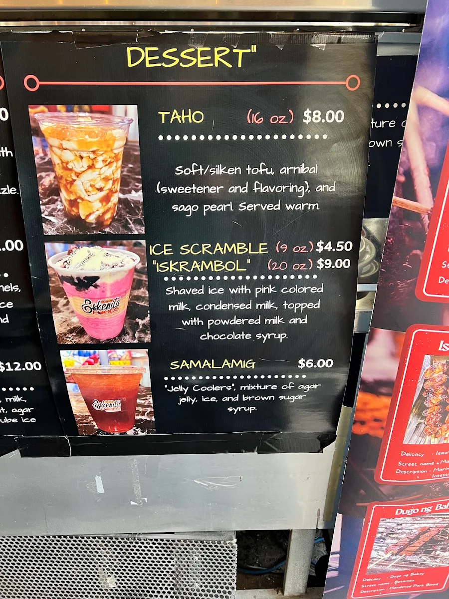 Menu, Eskenita Foods