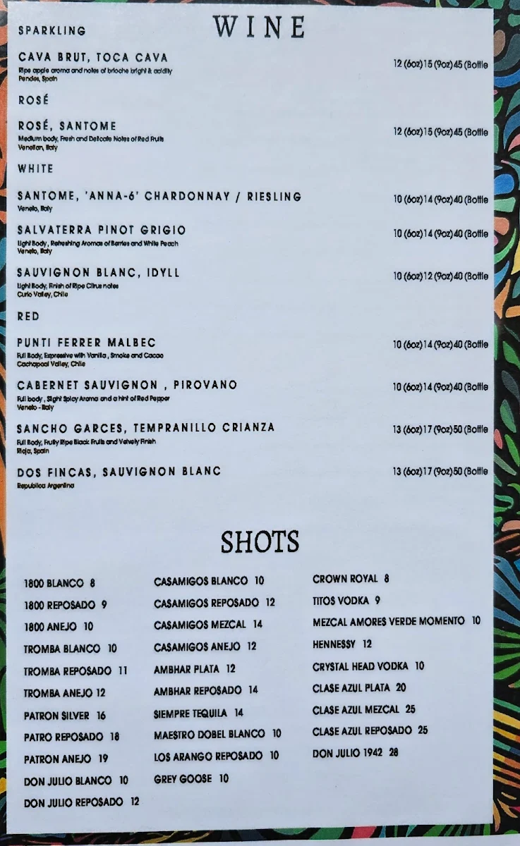 Menu, Atomic 10