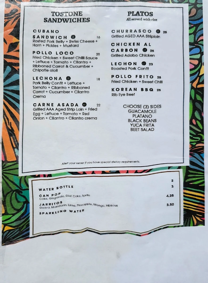 Menu, Atomic 10