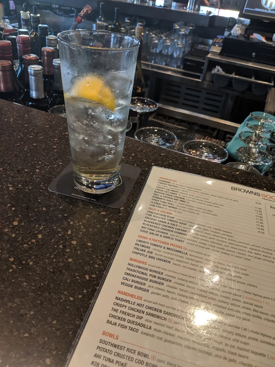 Menu, Browns Socialhouse