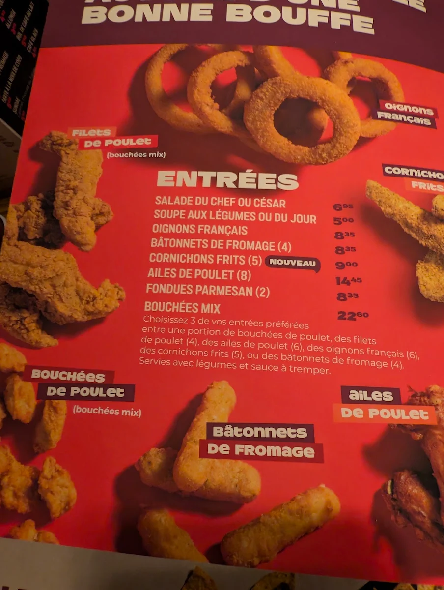 Menu, Restaurant Normandin Sherbrooke