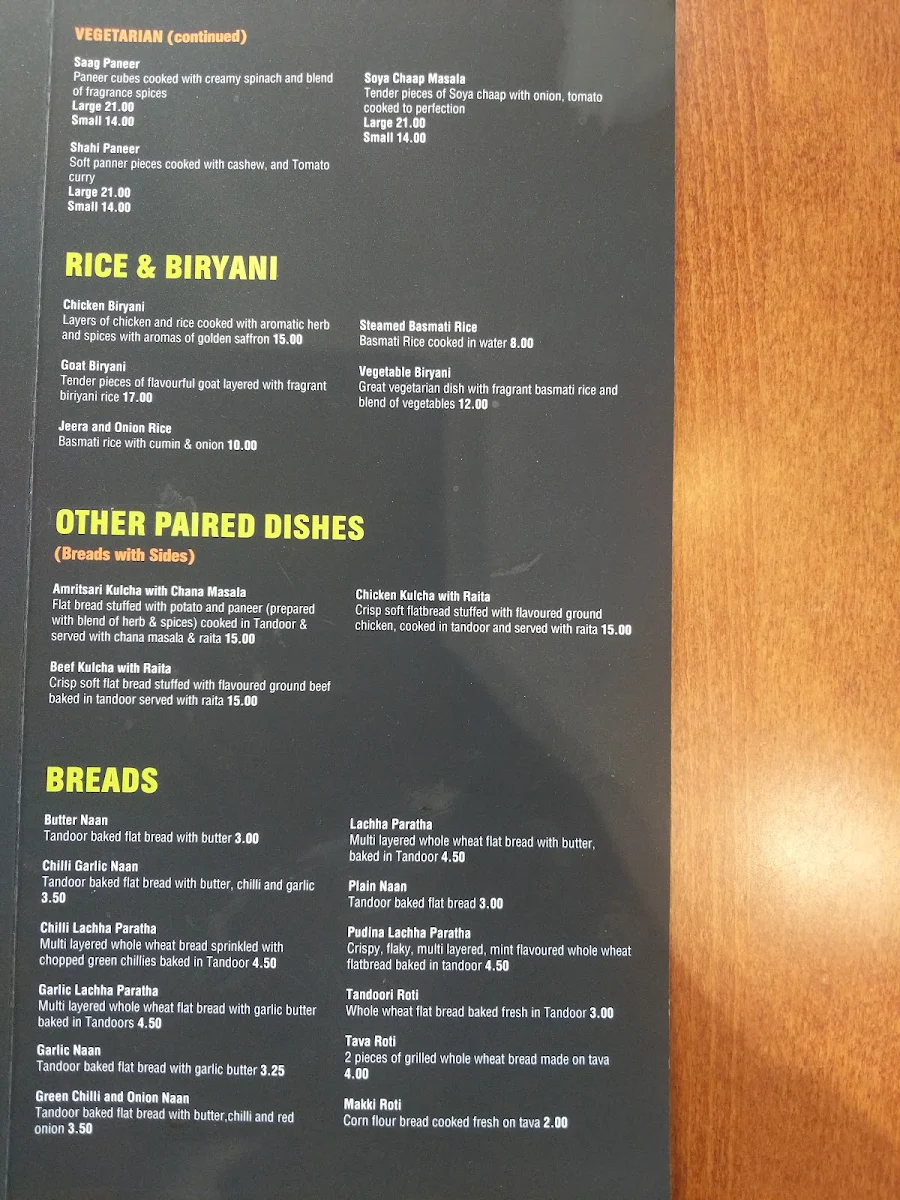 Menu, Nouska