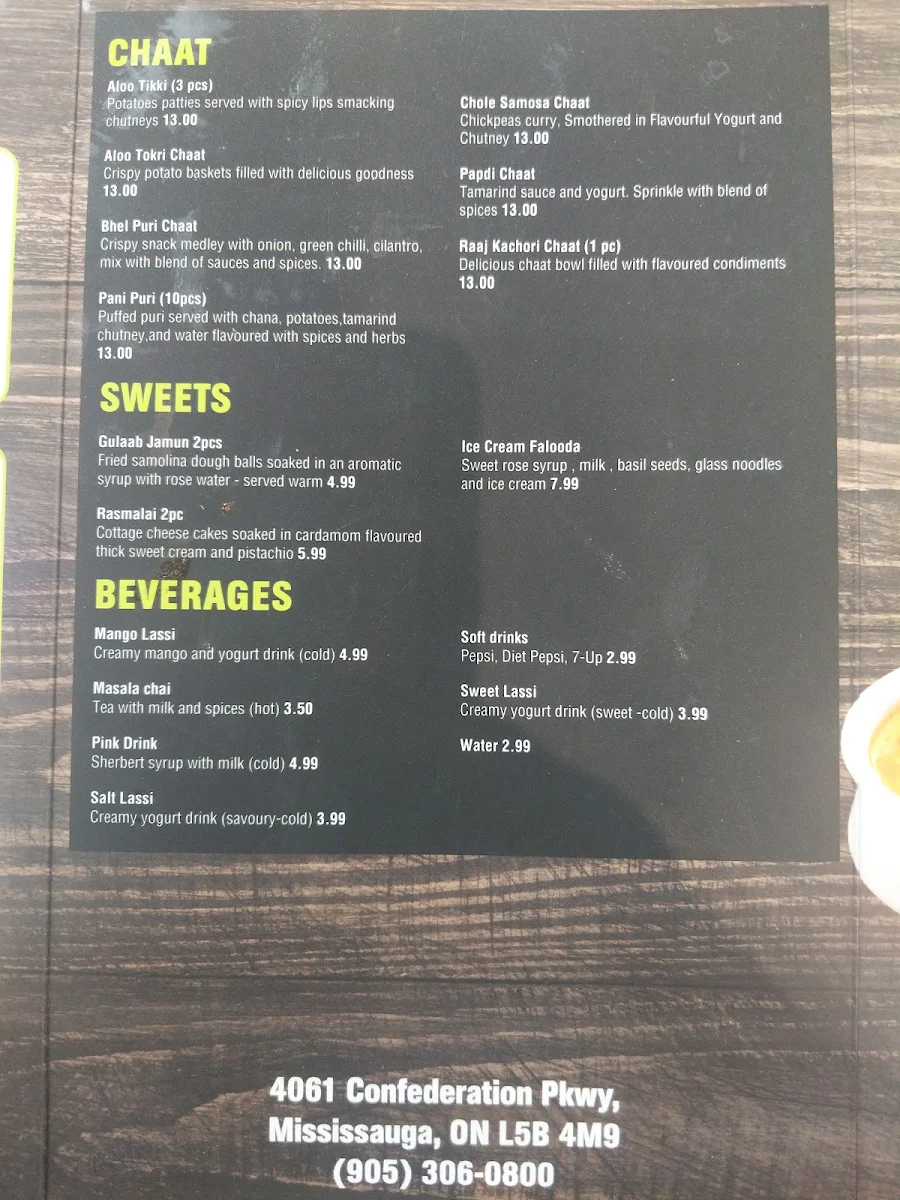 Menu, Nouska
