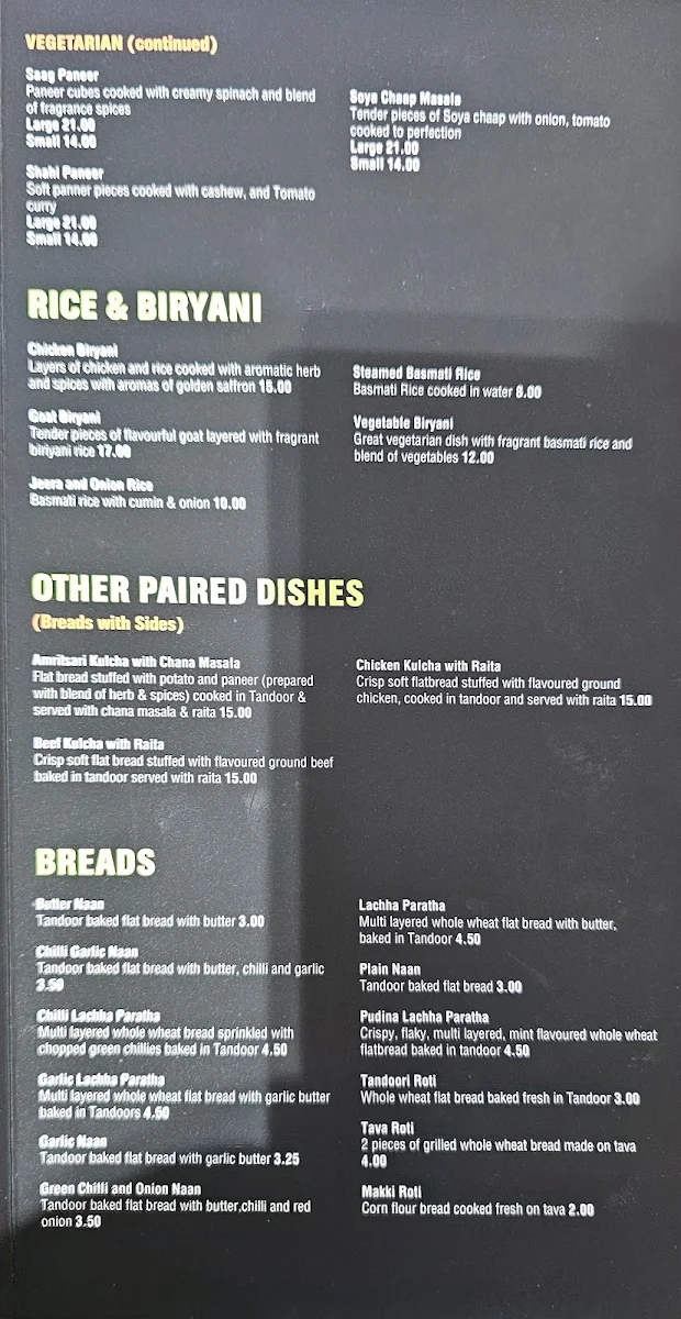 Menu, Nouska