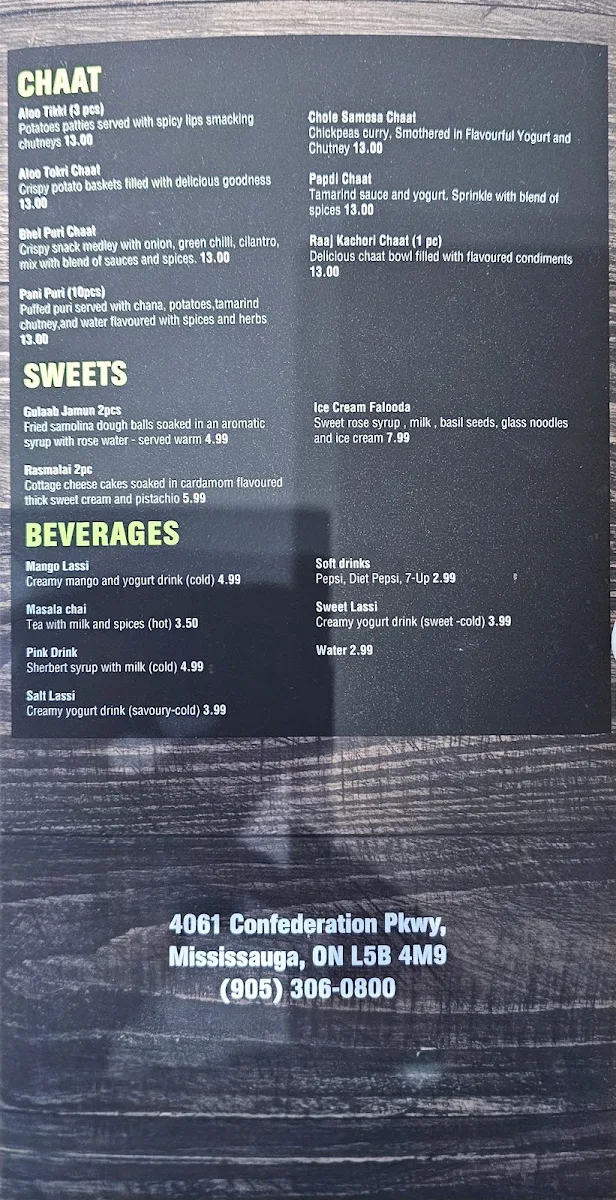 Menu, Nouska