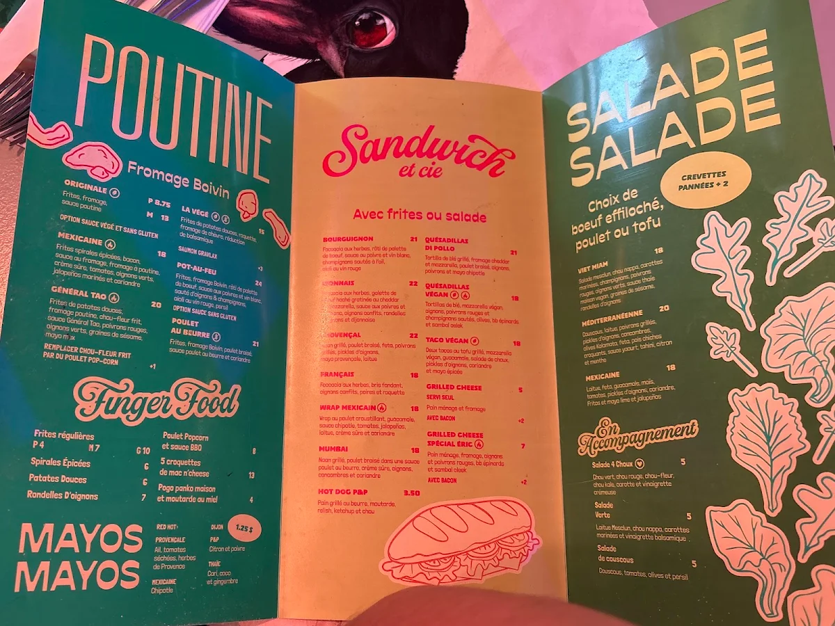 Menu, Patate et Persil