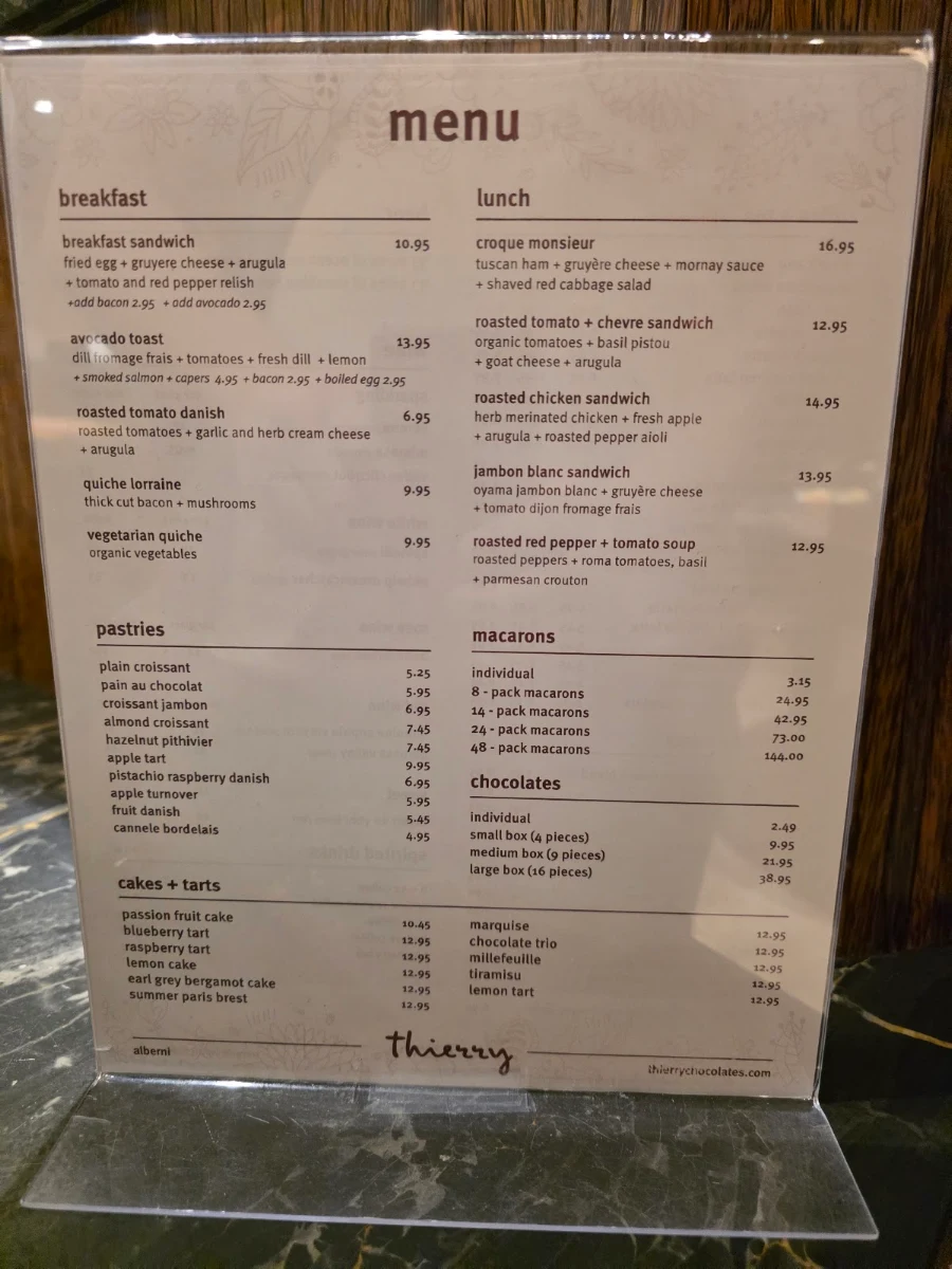 Menu, Thierry Alberni