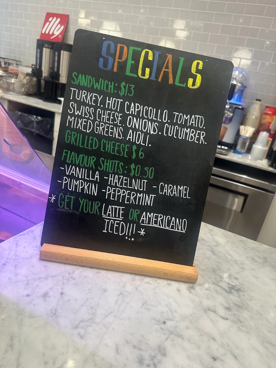 Menu, La Bottega Cafe - Inside Home Societe