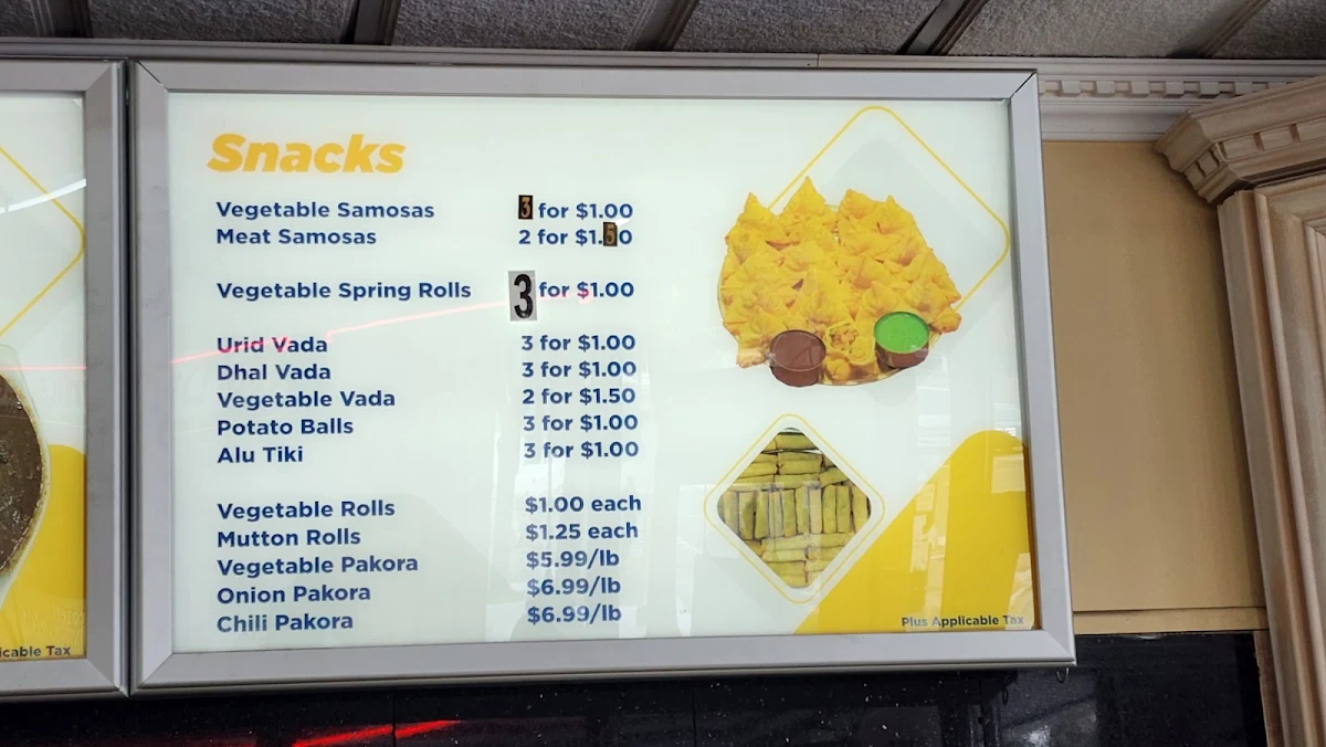 Menu, Samosa King
