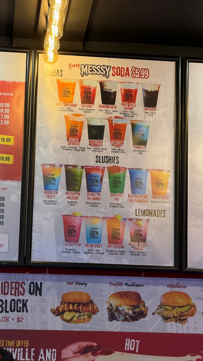 Menu, New York Sliders