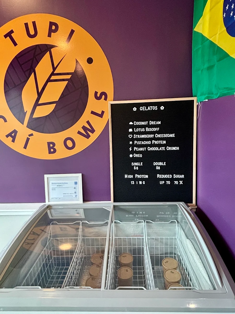 Menu, Tupí Açaí Bowls | 124st