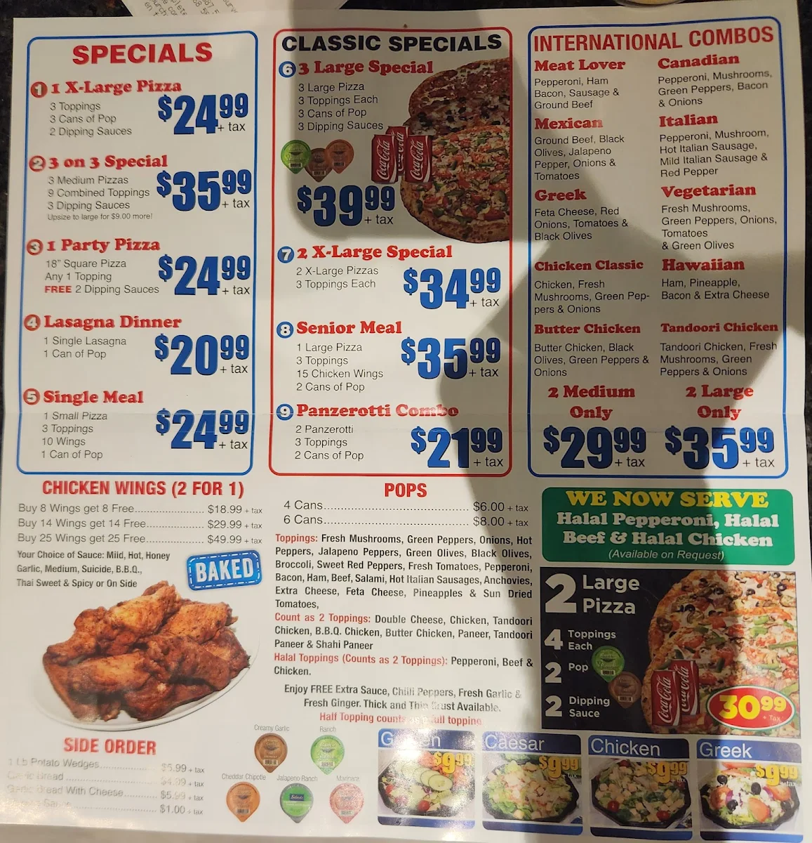 Menu, GRABB-A-PIZZA