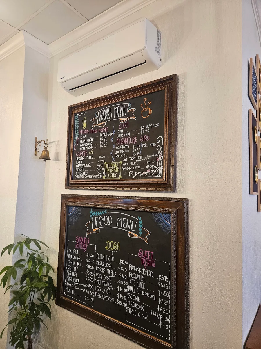 Menu, Mayil Coffee