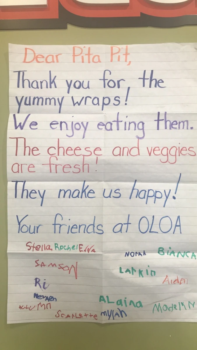 Menu, Pita Pit