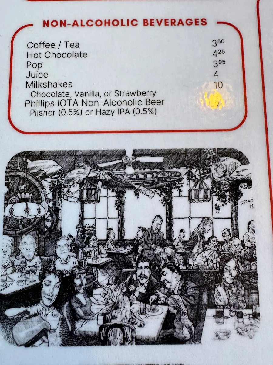 Menu, Troll's Restaurant