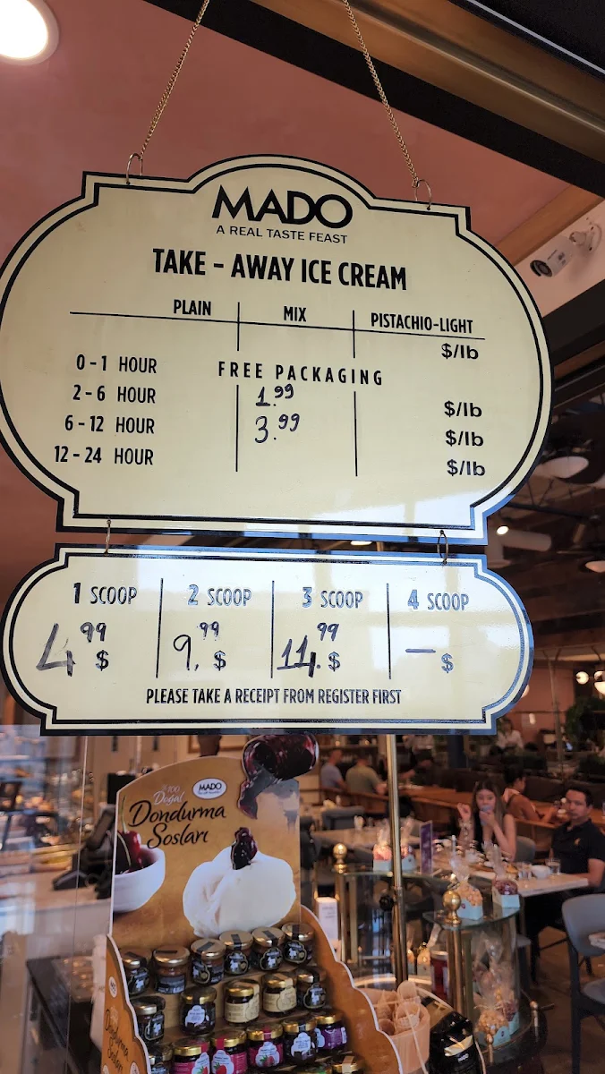 Menu, MADO Yorkdale