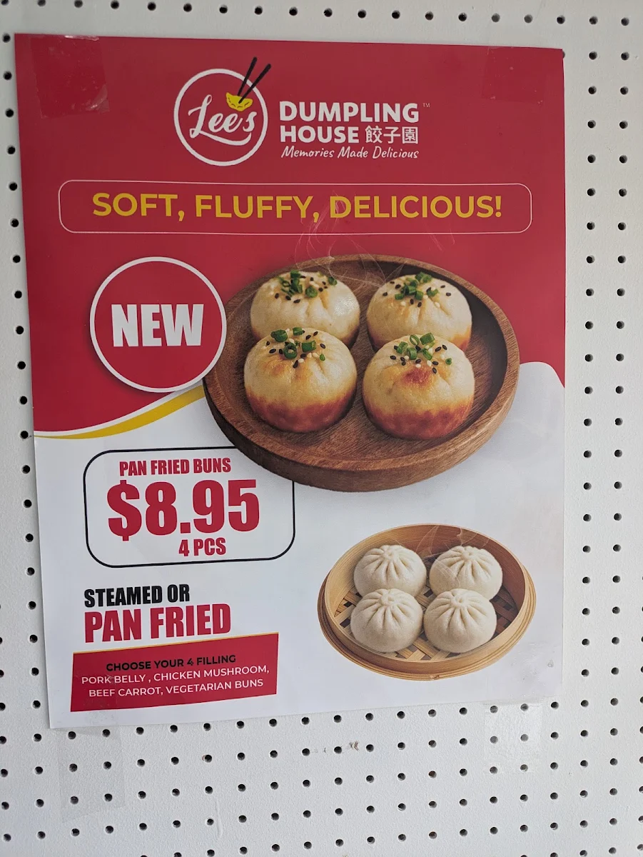 Menu, Lee's Dumpling House (Scarborough)