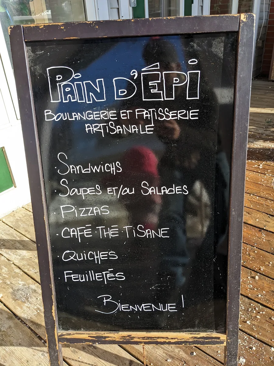 Menu, Boulangerie Pain D'Épi Sainte Agathe