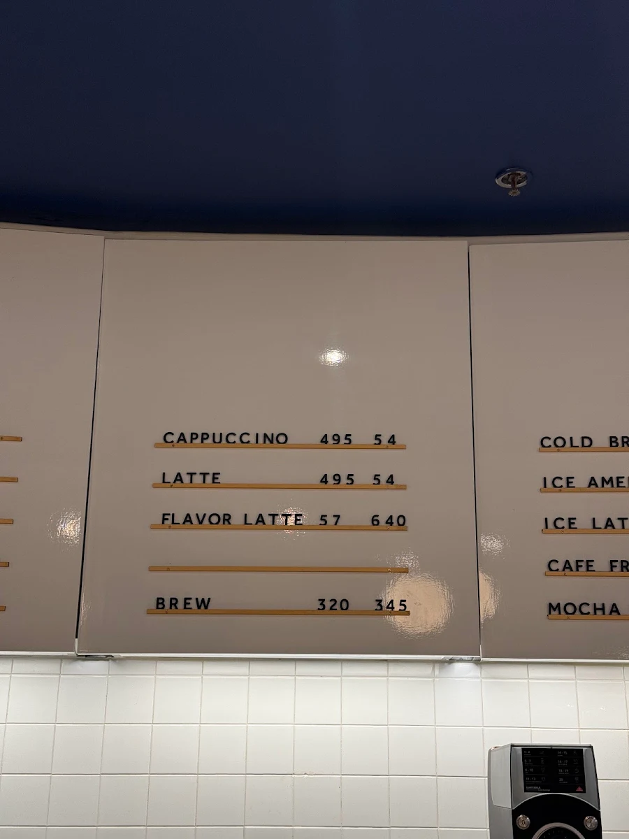 Menu, Vereda Central Coffee Roasters