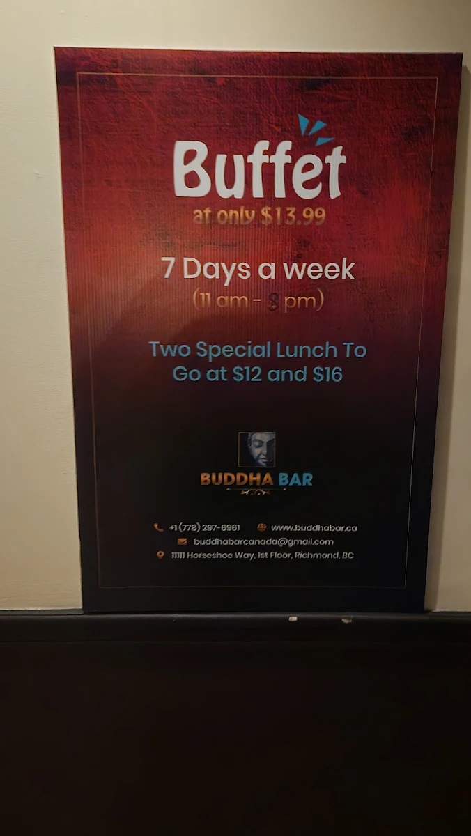 Menu, Buddha Lounge