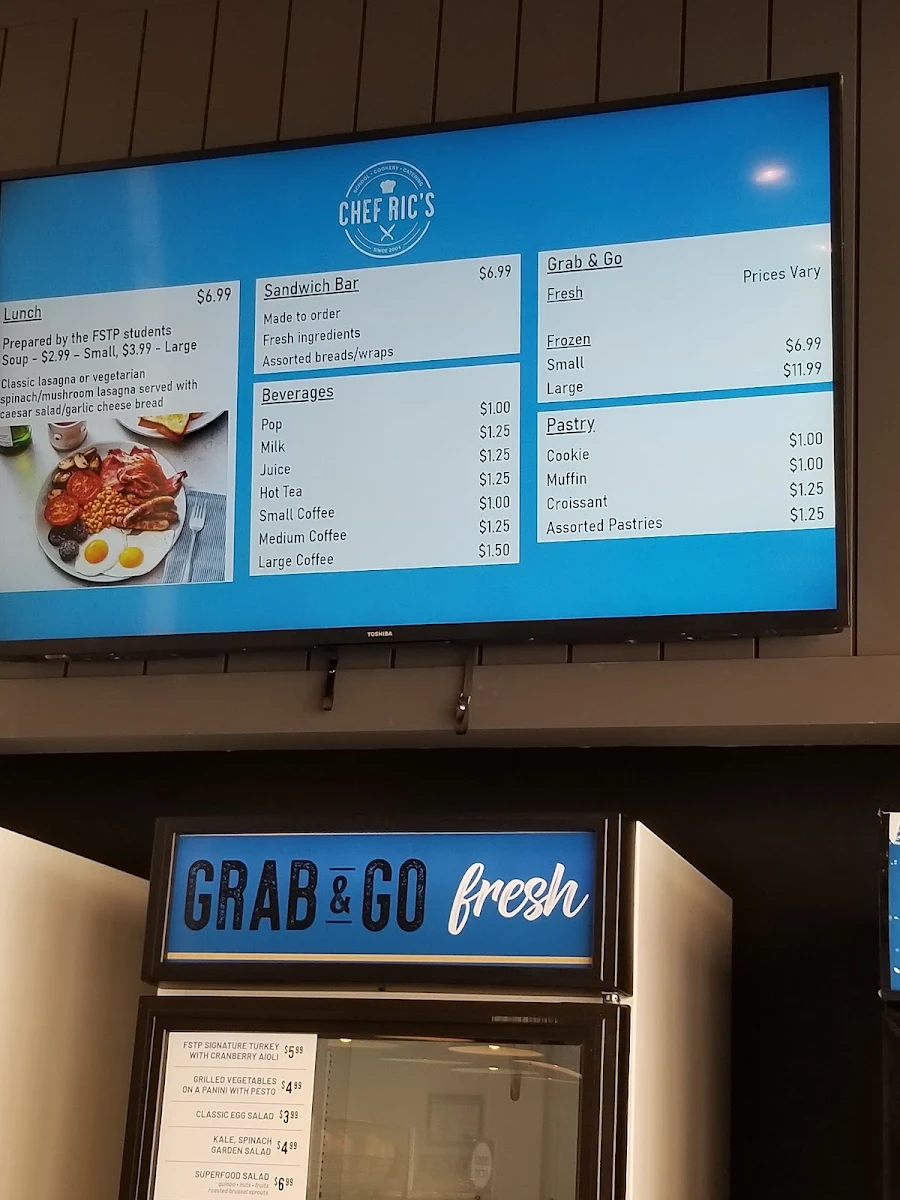 Menu, Chef Ric's