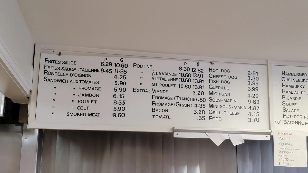 Menu, Restaurant Chez Mi Cho