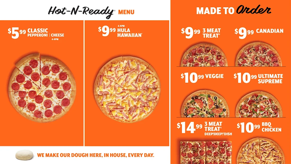 Menu, Little Caesars Pizza