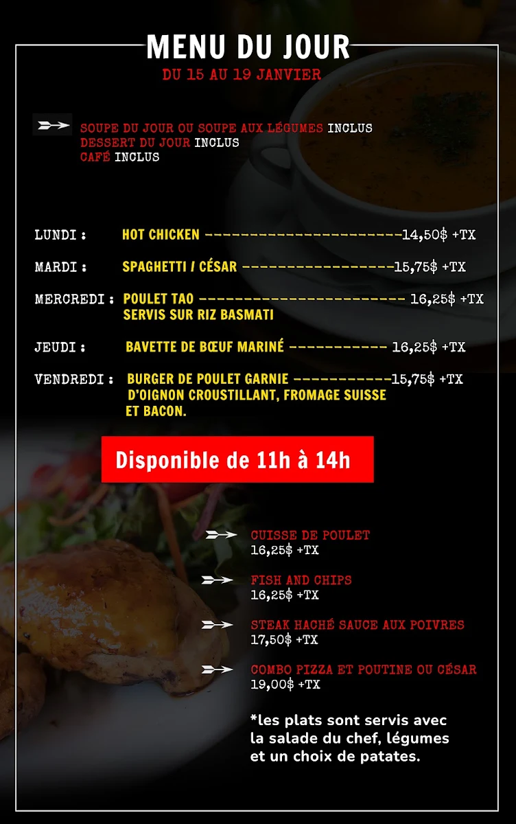 Menu, Max Poutine