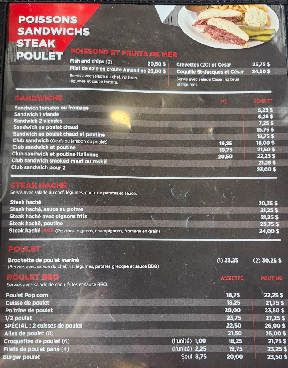 Menu, Max Poutine