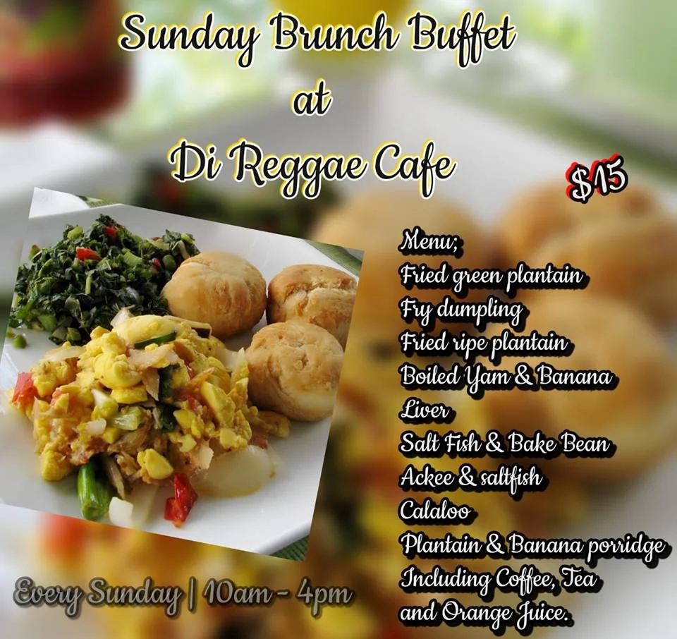 Menu, Di Reggae Cafe