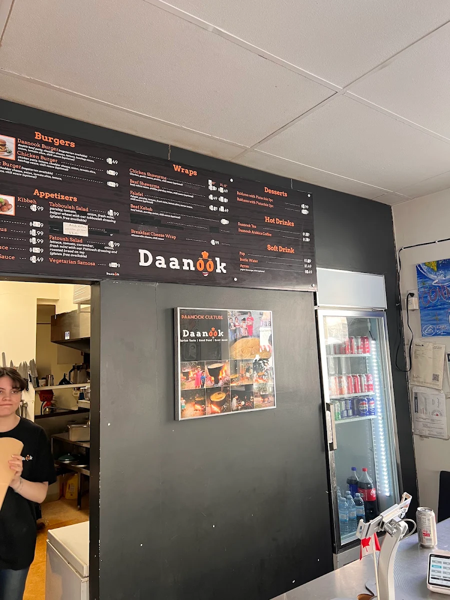 Menu, Daanook Restaurant