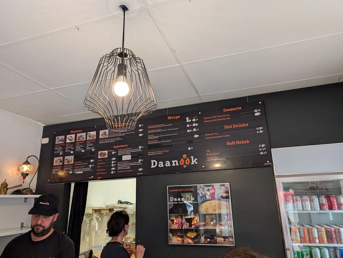 Menu, Daanook Restaurant