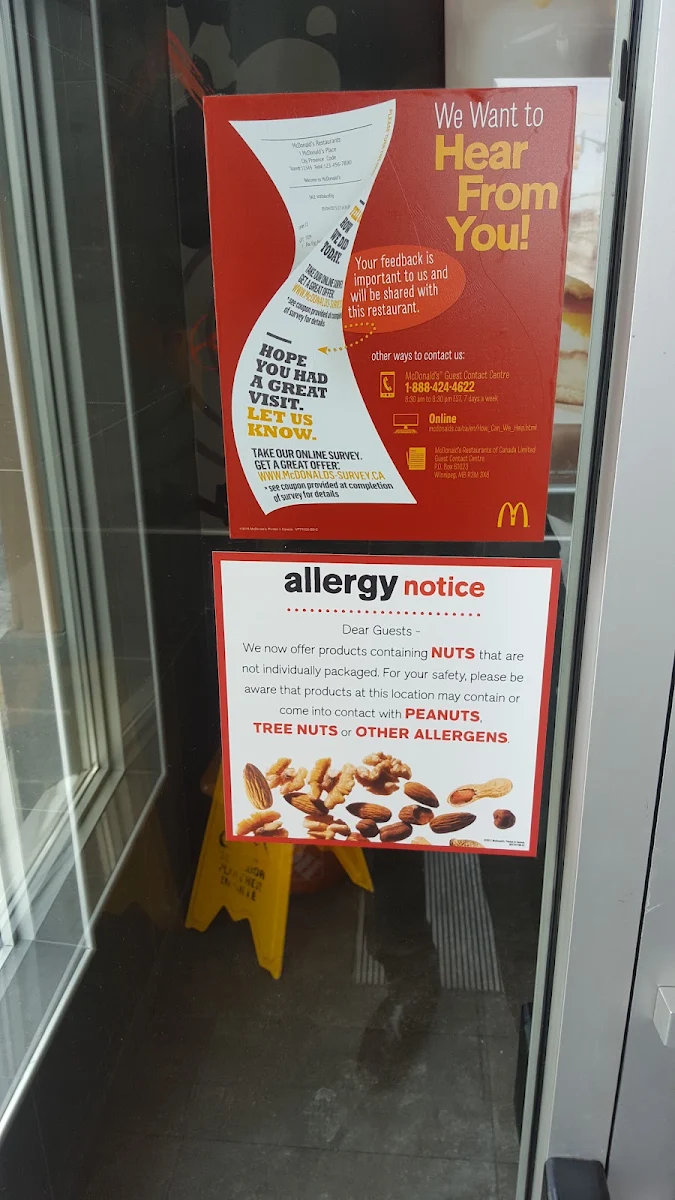 Menu, McDonald's