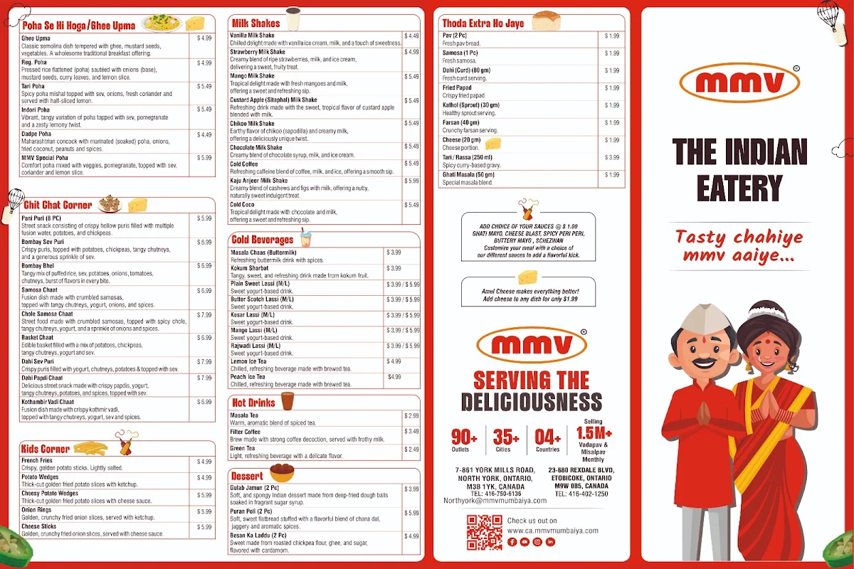 Menu, MMV - Mumbaiya Misal and Vadapav