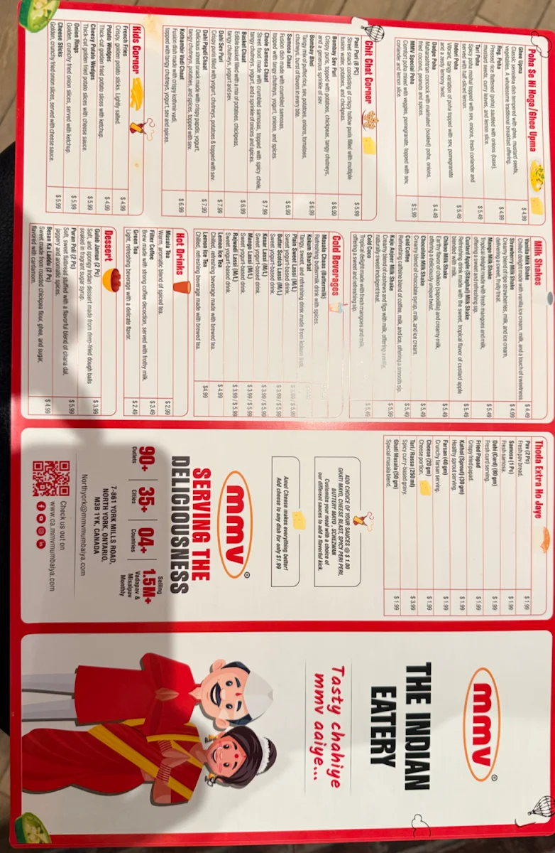 Menu, MMV - Mumbaiya Misal and Vadapav