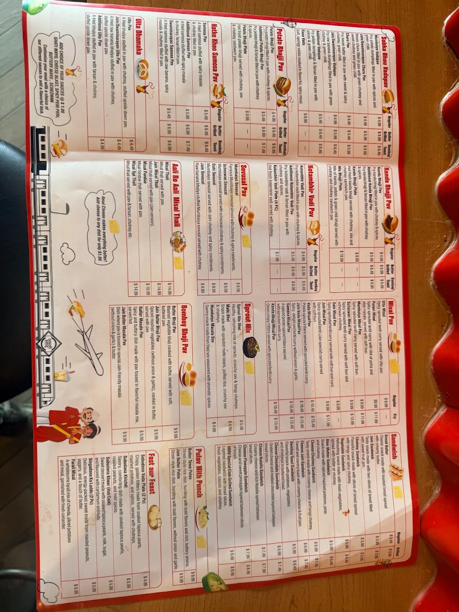 Menu, MMV - Mumbaiya Misal and Vadapav