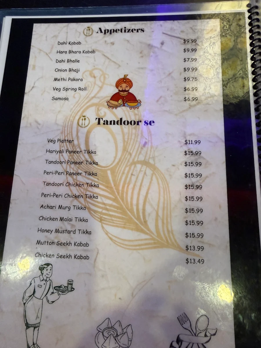 Menu, Taj Bistro-Sudbury