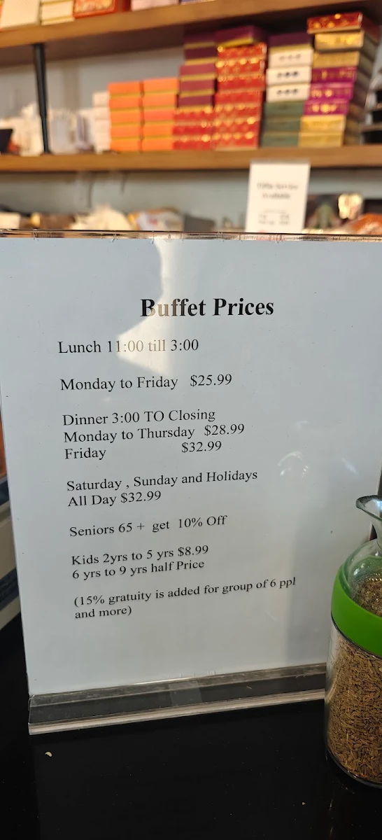 Menu, Indias Taste Markham