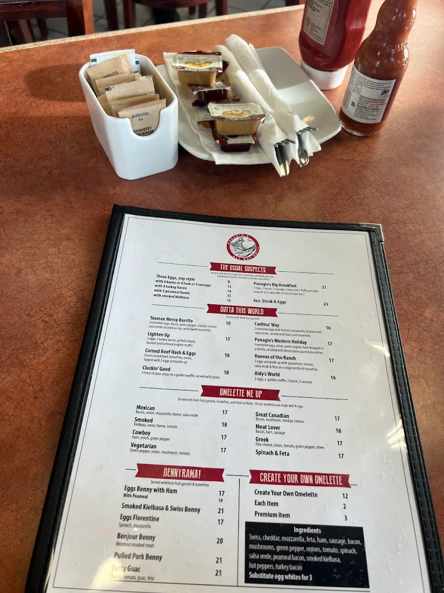 Menu, Scarborough Panagio's All Day Grill