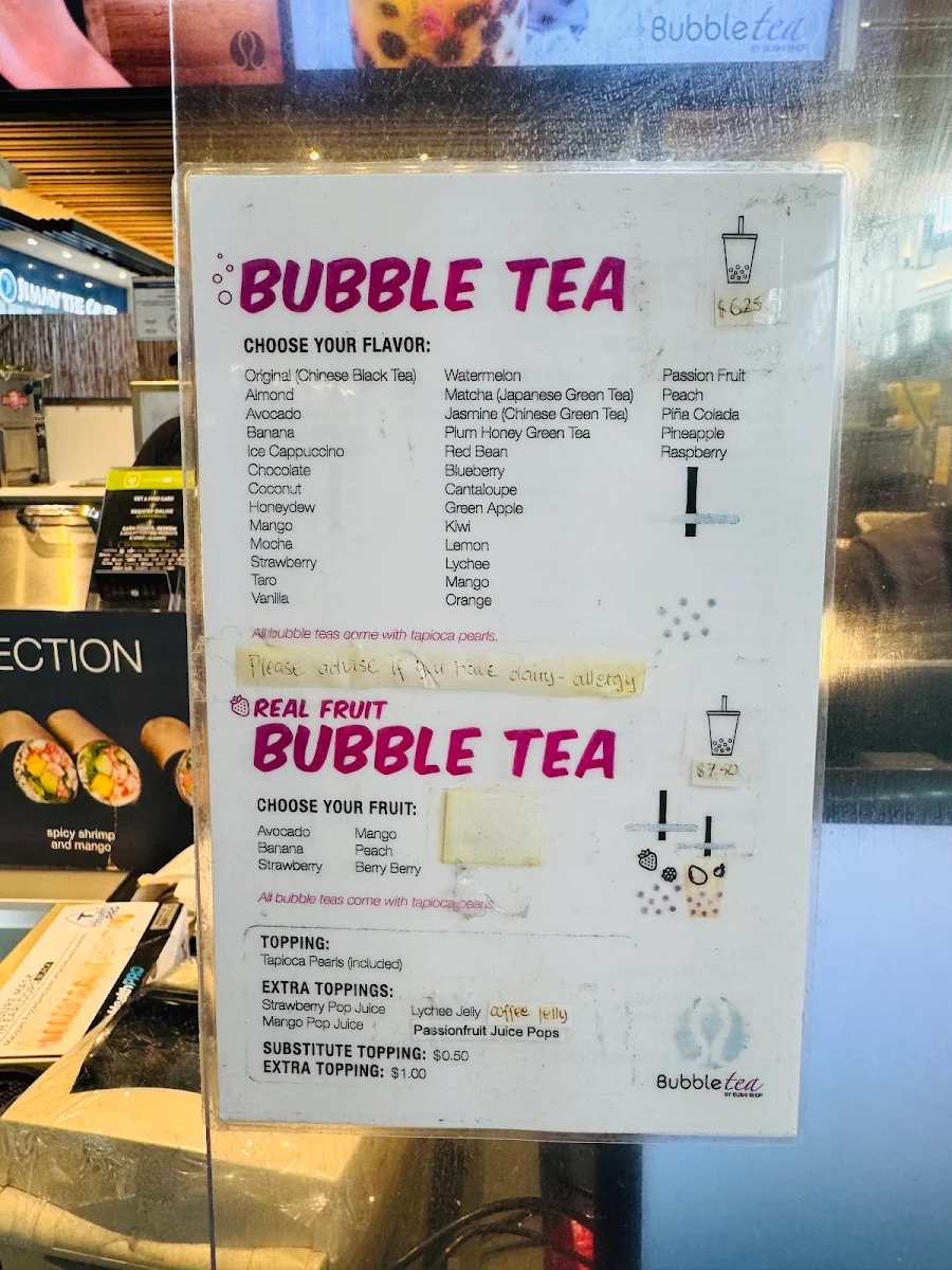 Menu, Sushi Shop Winnipeg