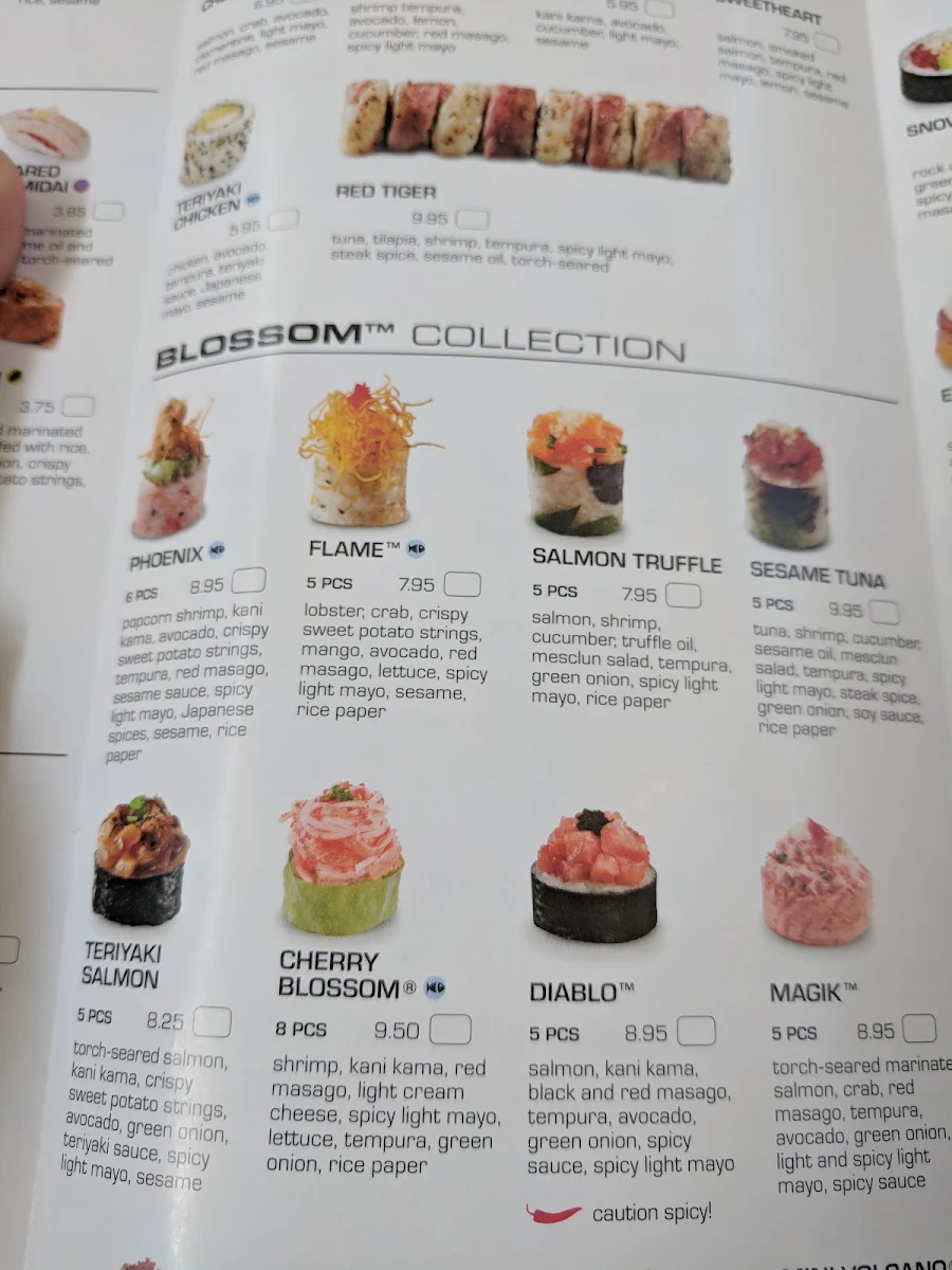 Menu, Sushi Shop Winnipeg