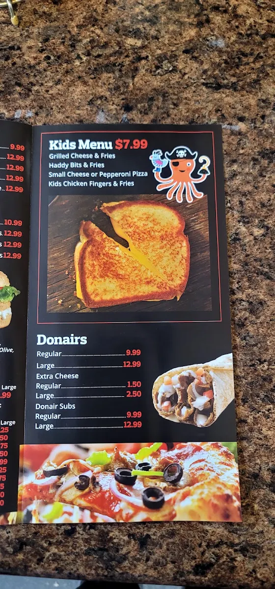 Menu, Acadian Fish and Chips & Enzo Pizzeria - Hammonds Plains