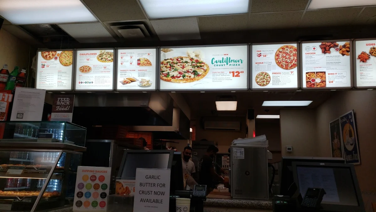 Menu, Pizza Pizza