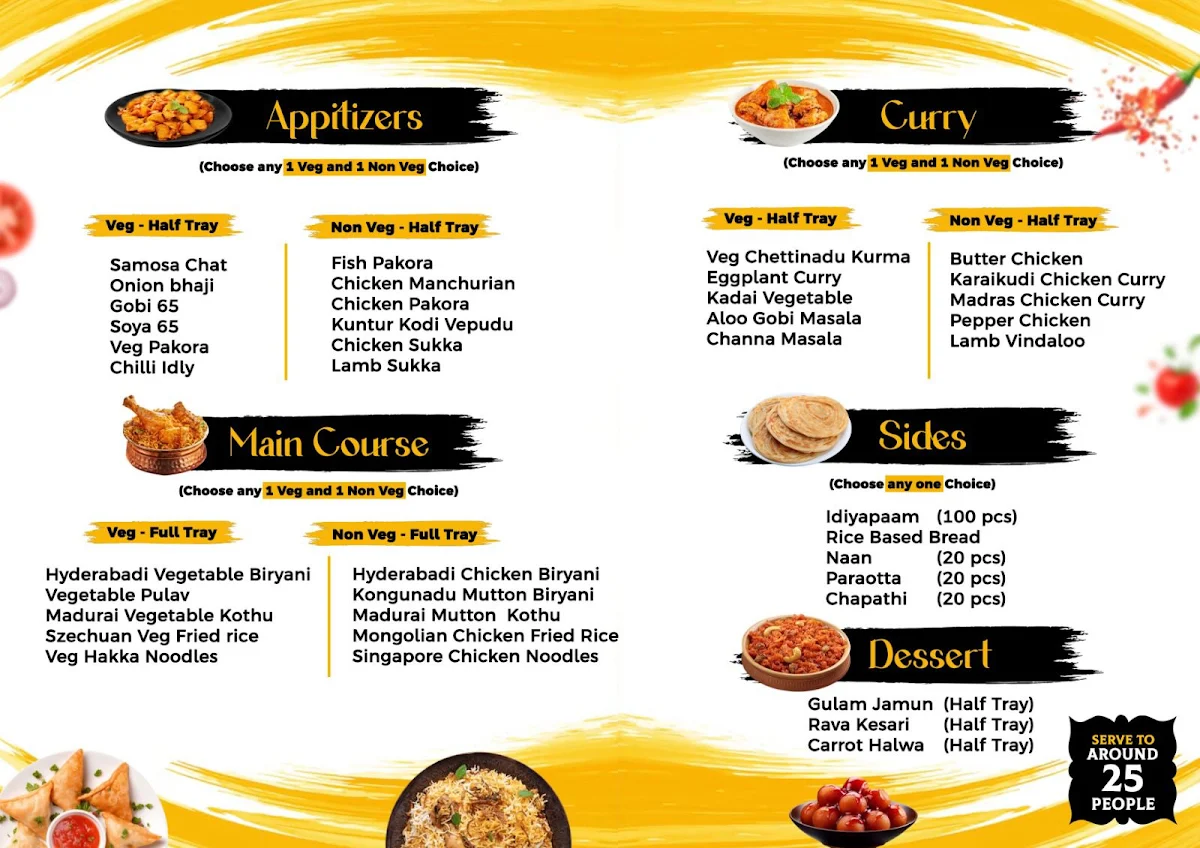 Menu, Thanjai Restaurant